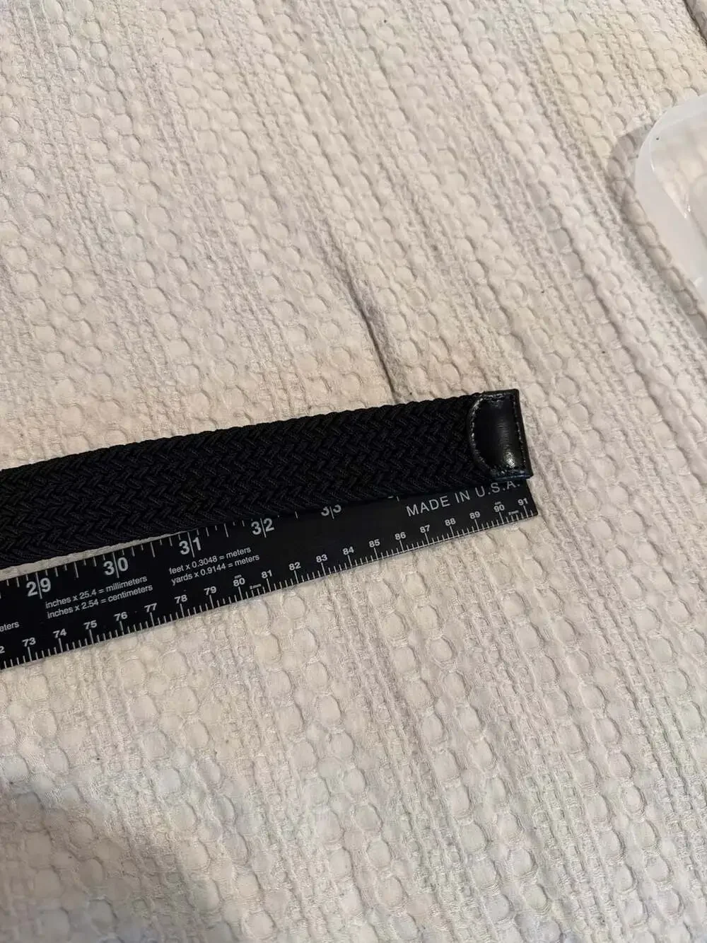 Original Penguin Black Braided Woven Belt Size S 30-32